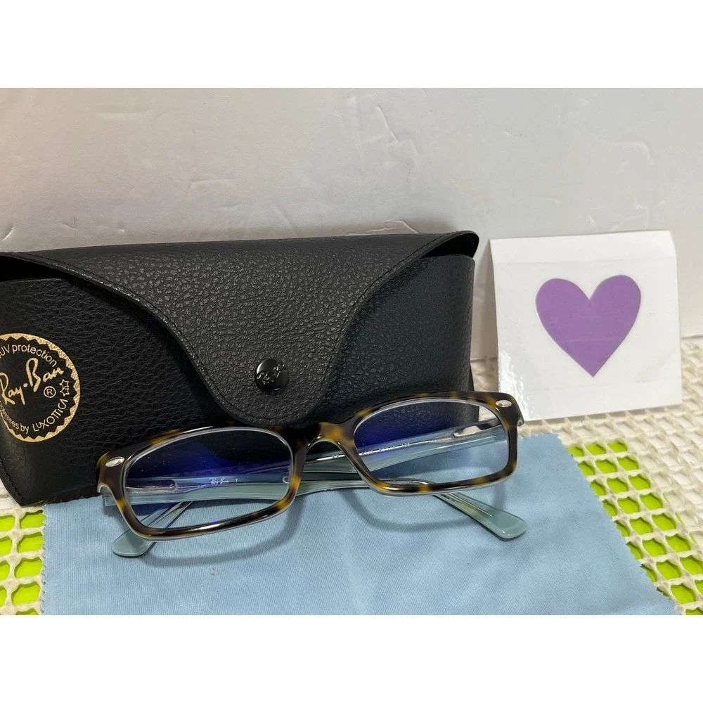 Ray-Ban RB 5150 5023 Tortoise Blue Rectangular Eyeglass Frames 50-19-135